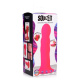 Розовый гибкий фаллоимитатор Squeeze-It Wavy Dildo - 18,3 см.
