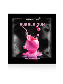 Саше съедобной оральной смазки OraLove с ароматом бабл-гам - 3 гр. фото в интим магазине Love Boat