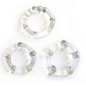 Набор из 3 прозрачных эрекционных колечек