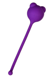 Фиолетовый силиконовый вагинальный шарик A-Toys с ушками фото в интим магазине Love Boat