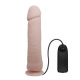 Телесный вибратор с присоской The Big Penis - 26 см.