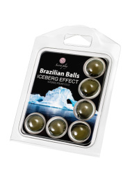 Набор из 6 шариков с массажным маслом Brazilian Balls с ледяным эффектом