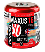 Ультратонкие презервативы MAXUS Sensitive - 15 шт. фото в интим магазине Love Boat
