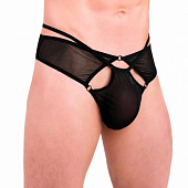 Мужские тюлевые трусы с колечками