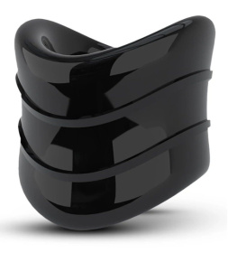 Черное эрекционное кольцо на мошонку Beef Ball Stretcher Snug X Long фото в интим магазине Love Boat