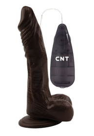 Коричневый вибратор 8.5 Vibrating Beginner Dildo - 21,5 см. фото в интим магазине Love Boat