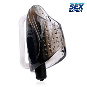 Дымчатый сквозной мастурбатор с вибрацией фото в интим магазине Love Boat