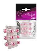 Прозрачная сквозная насадка на пенис с цветными шариками фото в интим магазине Love Boat