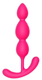 Розовый анальный стимулятор SILKY SMOOTH T-TEARDROP - 11 см. фото в интим магазине Love Boat