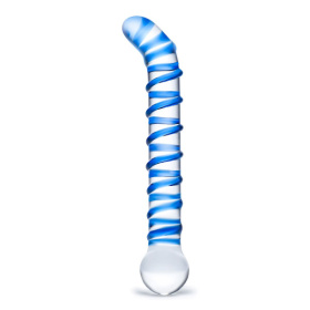 Изогнутый стеклянный фаллос G-Spot Glass Dildo - 17 см. фото в интим магазине Love Boat