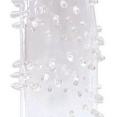 Закрытая прозрачная насадка в форме розы с креплением-колечком - 13 см.