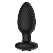 Черная анальная вибровтулка Nexus Tornado Medium с функцией вращения фото в интим магазине Love Boat