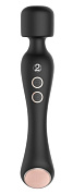 Черный вибромассажер с подогревом Cupa Warming Wand - 22,6 см. фото в интим магазине Love Boat