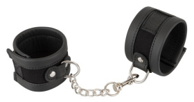 
Черные наручники Handcuffs на цепочке фото в интим магазине Love Boat