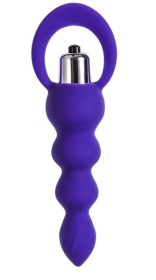 Фиолетовая анальная вибровтулка Twisty - 14 см. фото в интим магазине Love Boat