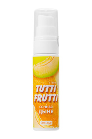 Гель-смазка Tutti-frutti со вкусом сочной дыни - 30 гр. фото в интим магазине Love Boat