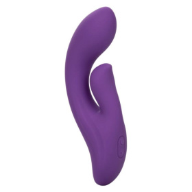 Фиолетовый вибратор-кролик Stella Liquid Silicone Dual Pleaser - 17,25 см. фото в интим магазине Love Boat