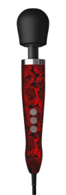 Красно-черный жезловый вибратор Doxy Die Cast с розами фото в интим магазине Love Boat
