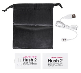 Черная анальная вибропробка HUSH 2 Size S - 12,1 см.