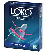 Стимулирующая насадка на пенис LOKO STRONG с продлевающим эффектом фото в интим магазине Love Boat