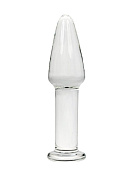 Прозрачный анальный плаг из стекла на длинной ножке - 12 см. фото в интим магазине Love Boat