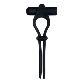 Черное эрекционное лассо с вибропулей Black Tie Affair фото в интим магазине Love Boat