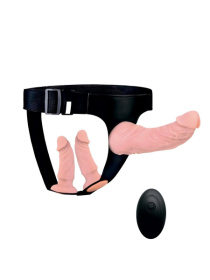 Женский страпон с 3 насадками и вибрацией фото в интим магазине Love Boat