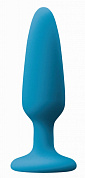 Голубая анальная мини-пробка Small Plug - 11,5 см.
