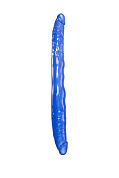Синий двусторонний фаллоимитатор - 28,5 см. фото в интим магазине Love Boat