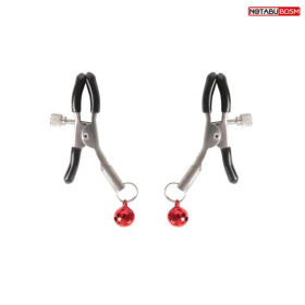 
Серебристые зажимы на соски с шариками фото в интим магазине Love Boat