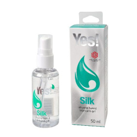 Силиконовая гипоаллергенная вагинальная смазка Yes Silk - 50 мл. фото в интим магазине Love Boat