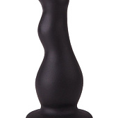 Чёрный анальный стимулятор для массажа простаты - 16,5 см.
