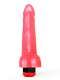 Гелевый розовый вибромассажёр - 21 см.