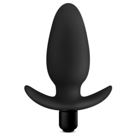 Черная анальная вибропробка Silicone Saddle Plug - 12,1 см. фото в интим магазине Love Boat