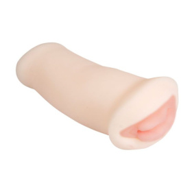 Вибрирующий мастурбатор-вагина с нежными губками Lily - 18 см. фото в интим магазине Love Boat