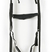 Черные секс-качели из широких ремней