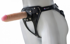 Универсальный мягкий пояс с насадкой Hard brutal BDSM-КОНСУЛ - 17 см. фото в интим магазине Love Boat