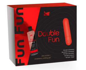 Подарочный набор Double Fun: перезаряжаемая вибропуля и гель на водной основе фото в интим магазине Love Boat
