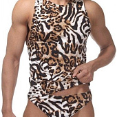 Мужской комплект хищной расцветки: майка и трусы