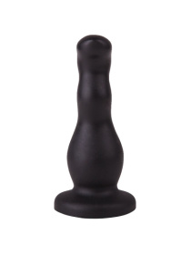 Чёрный анальный стимулятор для массажа простаты - 16,5 см.