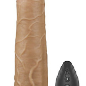 Телесный вибратор-ротатор 8.0 Dual Layered Platinum Silicone Rotator - 20,5 см.