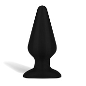 Черный плаг из силикона Seamless Silicone Butt Plug - 15 см. фото в интим магазине Love Boat