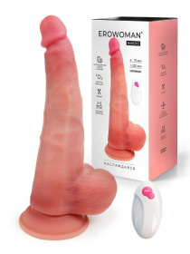 Телесный вибратор-реалистик на присоске - 30 см.