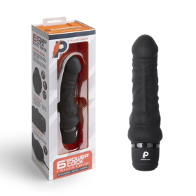 Черный вибратор-реалистик 6  Realistic Vibrator - 17 см. фото в интим магазине Love Boat