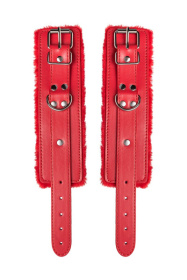 Красные наручники Anonymo из искусственной кожи