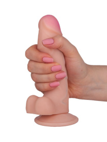 Телесный фаллоимитатор из неоскин REAL Standard - 15,5 см.