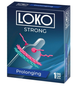 Стимулирующая насадка на пенис LOKO STRONG с продлевающим эффектом фото в интим магазине Love Boat
