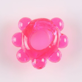 Розовое эрекционное колечко  Цветок  фото в интим магазине Love Boat