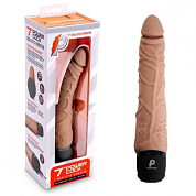 Кофейный вибратор-реалистик 7  Realistic Vibrator - 20 см. фото в интим магазине Love Boat