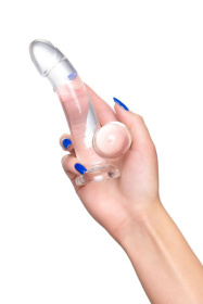 Прозрачный реалистичный фаллоимитатор Cryst - 15 см.